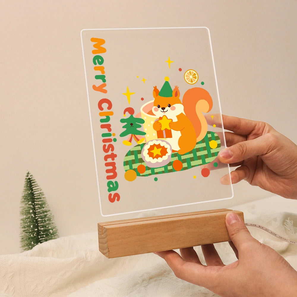 Paint by Numbers - Christmas Light | Squirrel with Christmas Cake