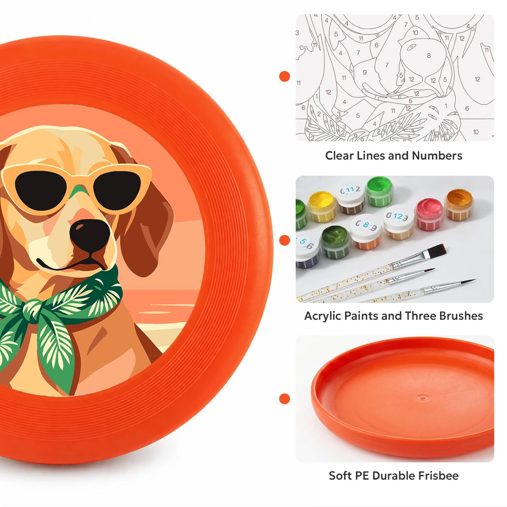
Paint by Numbers - Frisbee | Beach Dog in Sunglasses