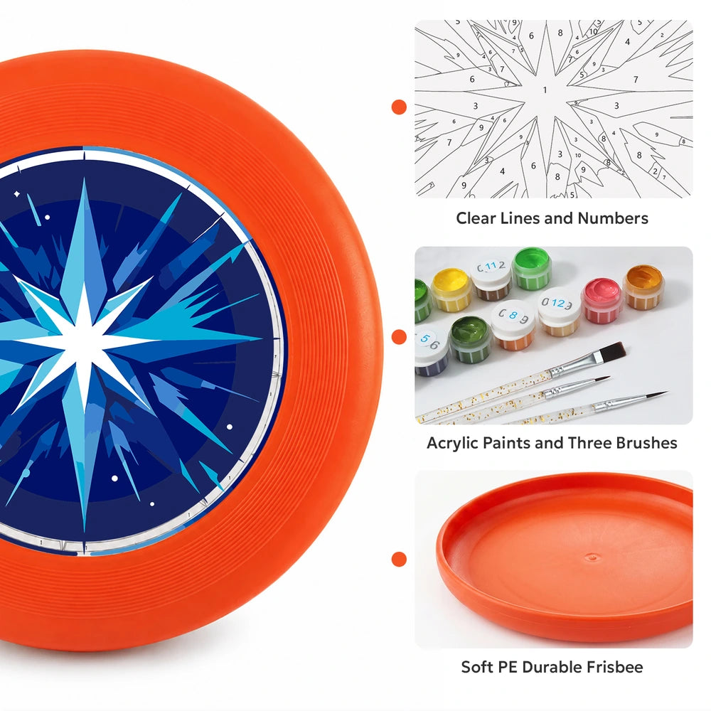 Paint by Numbers - Frisbee | Blue Compass Star