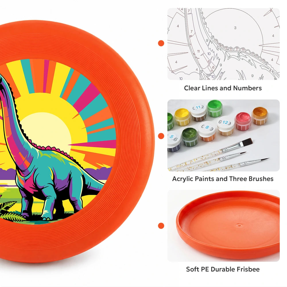 Paint by Numbers - Frisbee | Brontosaurus at Sunrise
