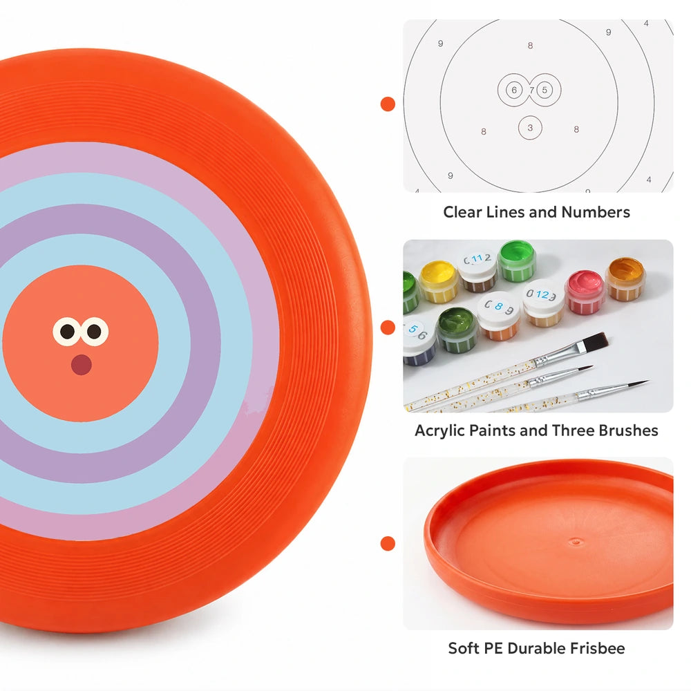 
Paint by Numbers - Frisbee | Bullseye Face in Orange
