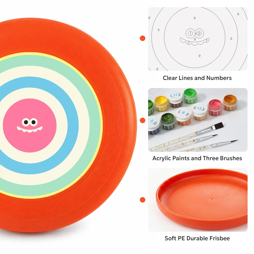 
Paint by Numbers - Frisbee | Bullseye Face in Pink