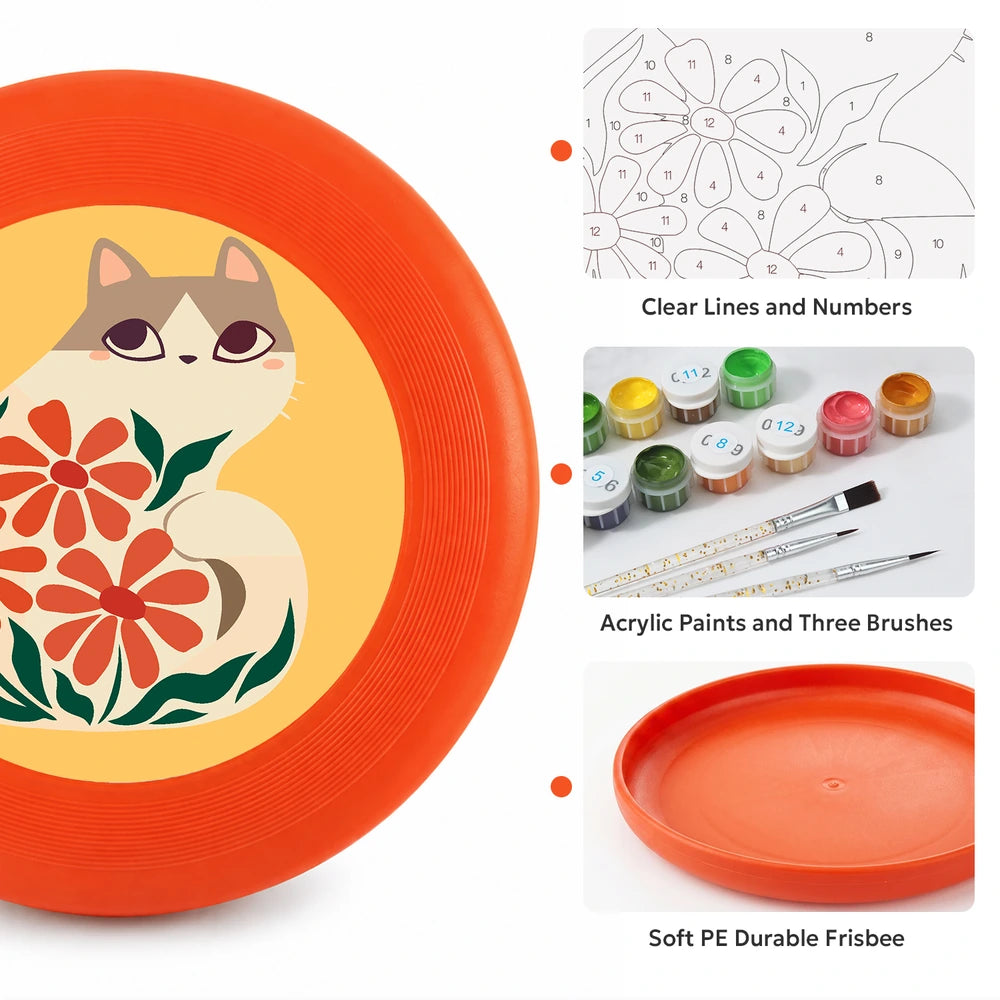 
Paint by Numbers - Frisbee | Cat Among Red Flowers
