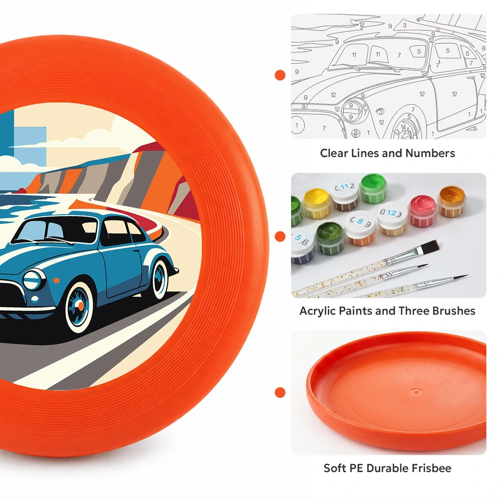 Paint by Numbers - Frisbee | Classic Car by the Sea