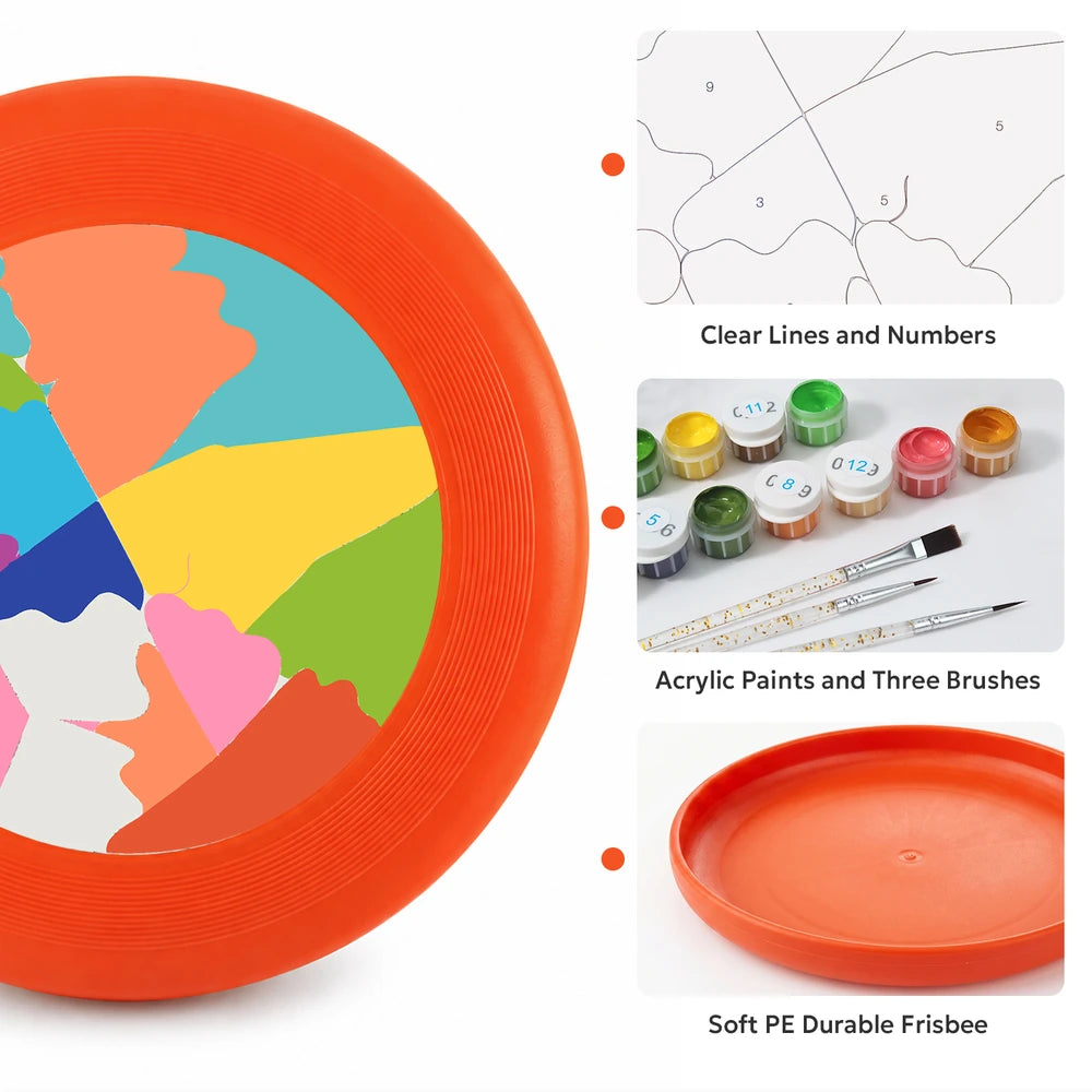 Paint by Numbers - Frisbee | Colour Block Wolf