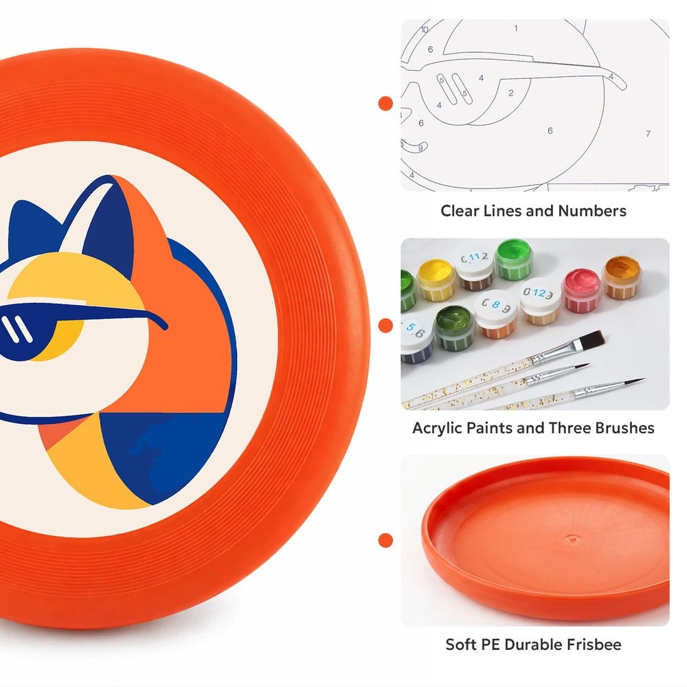 
Paint by Numbers - Frisbee | Cool Geometric Fox