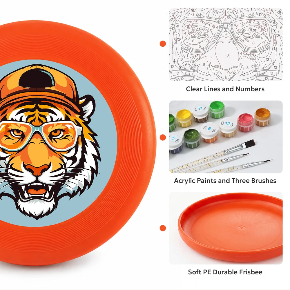 Paint by Numbers - Frisbee | Cool Tiger in a Cap