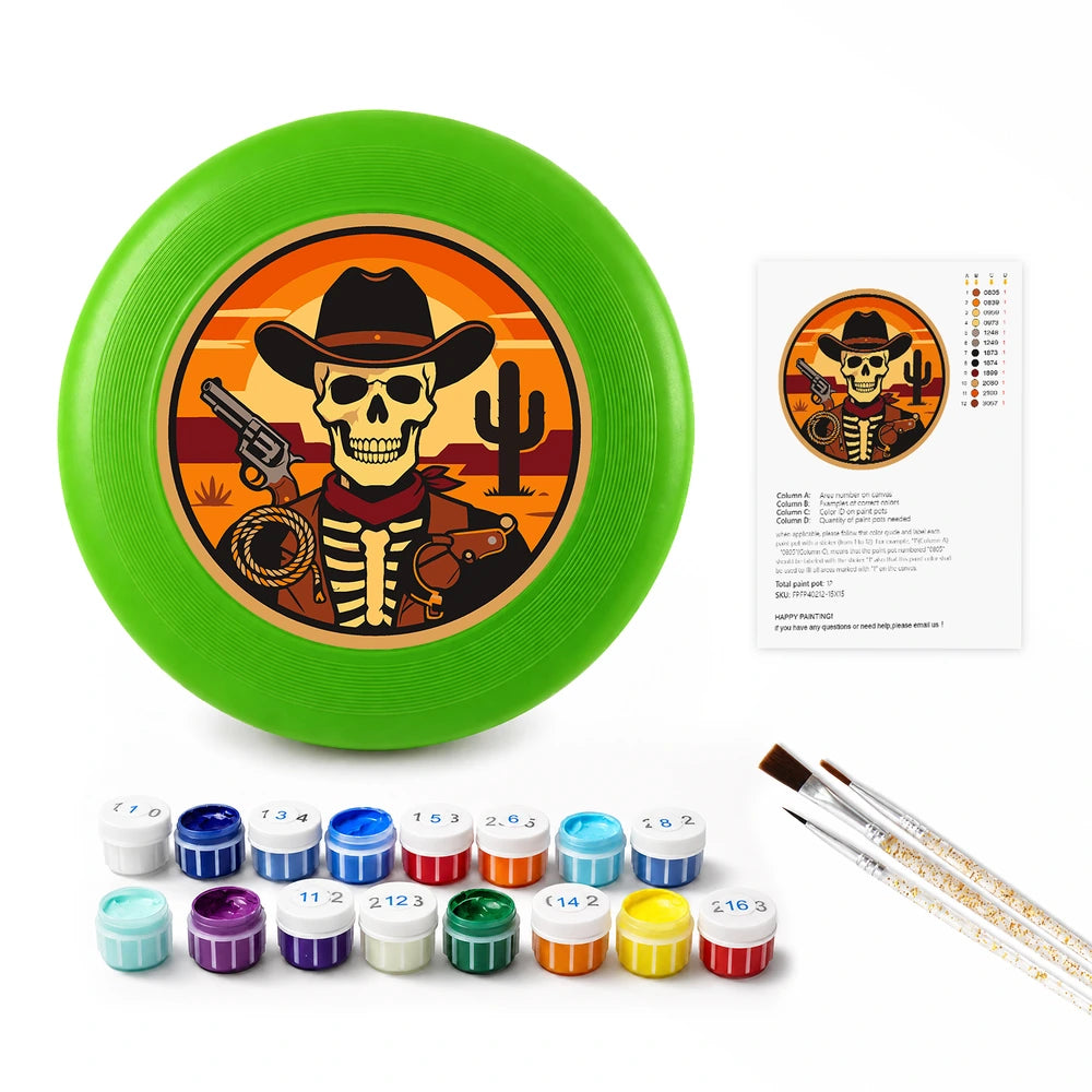 Paint by Numbers - Frisbee | Cowboy Skeleton