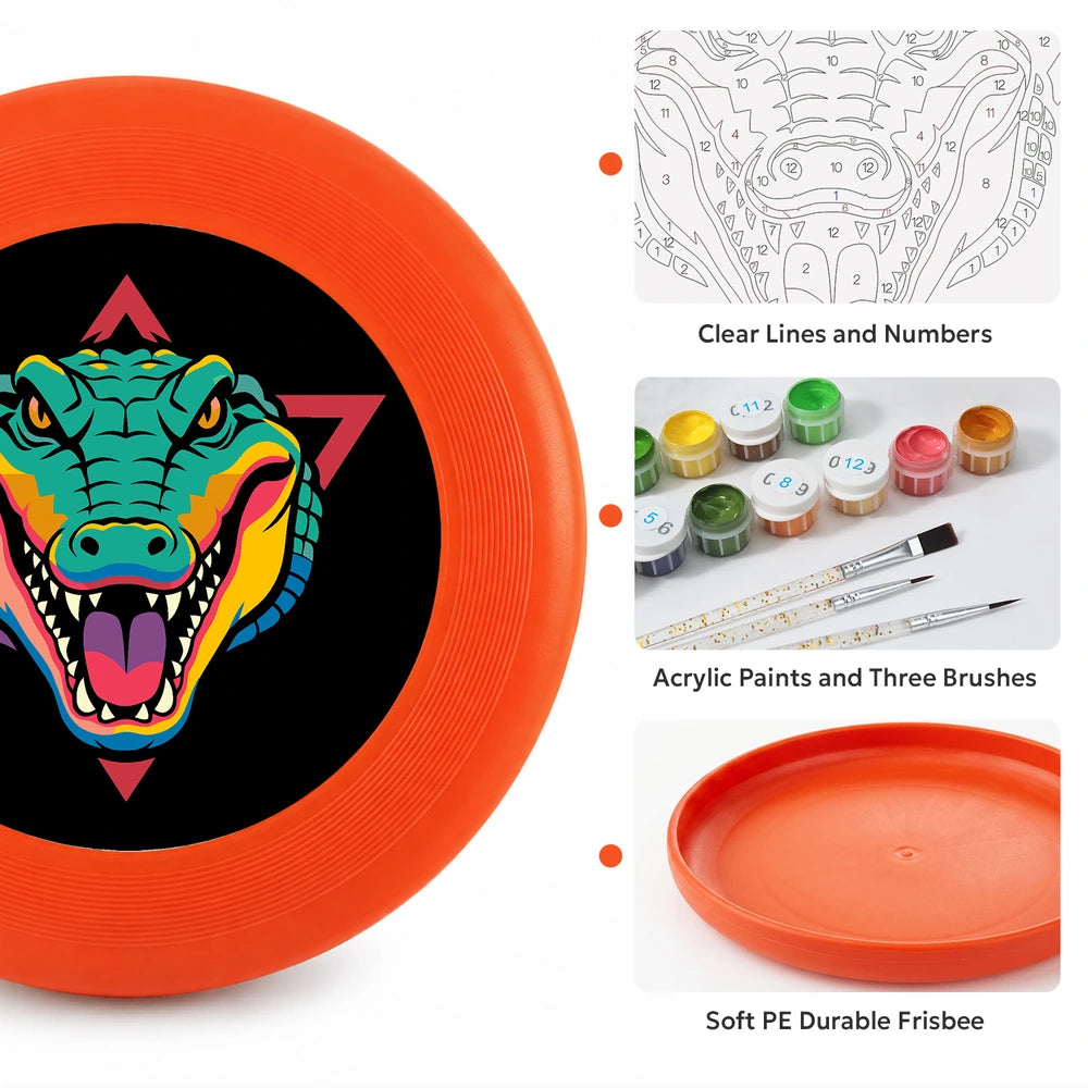 Paint by Numbers - Frisbee | Crocodile Emblem
