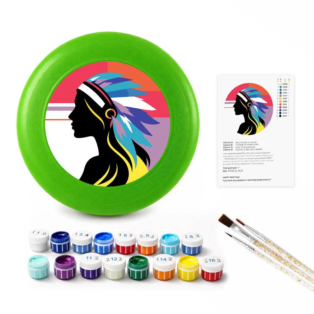 
Paint by Numbers - Frisbee | Feather Headdress Portrait