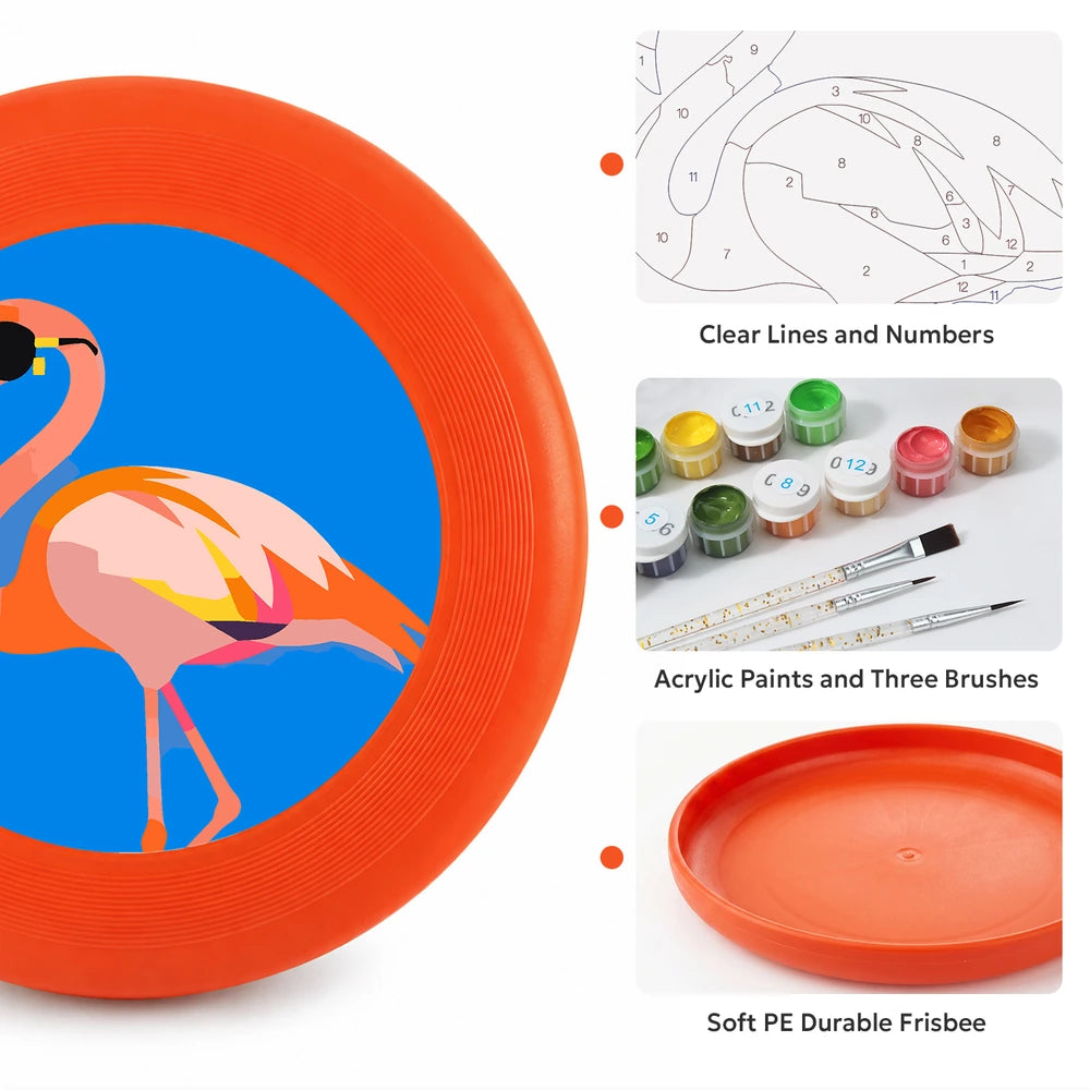 
Paint by Numbers - Frisbee | Flamingo in Sunglasses