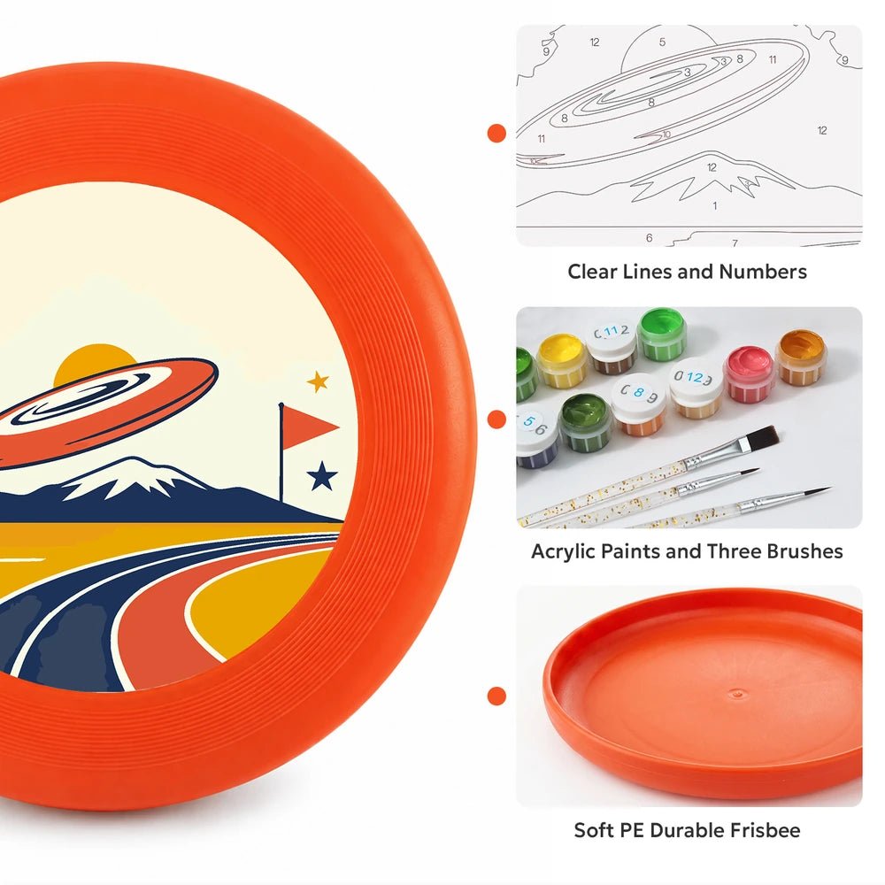 
Paint by Numbers - Frisbee | Flying Disc over the Ramp