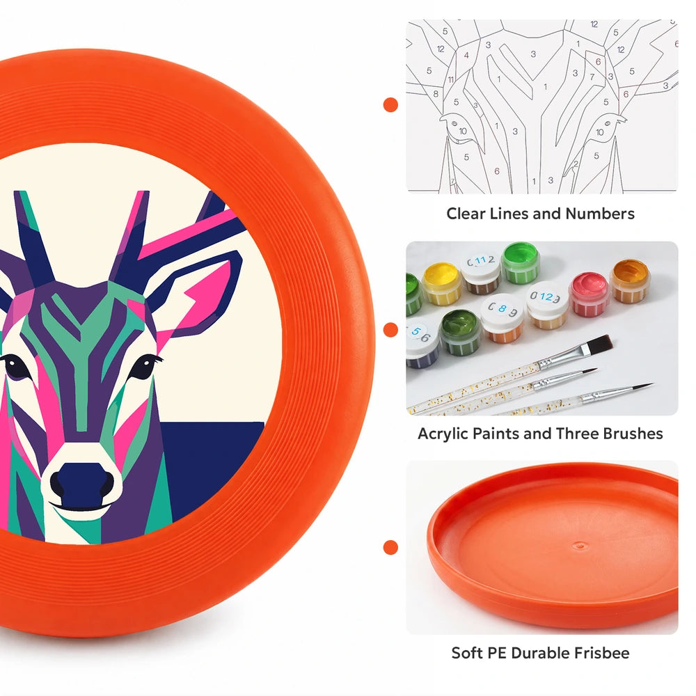 Paint by Numbers - Frisbee | Geometric Deer