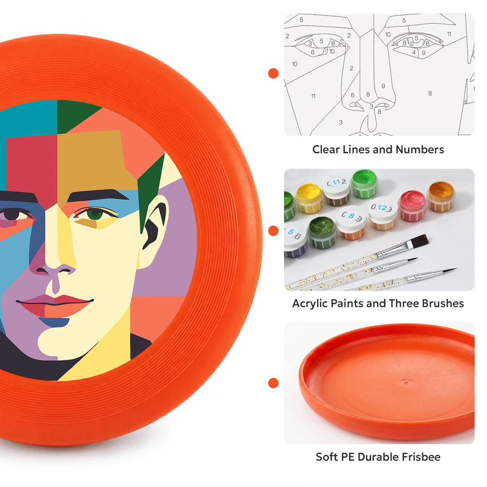 
Paint by Numbers - Frisbee | Geometric Man Portrait