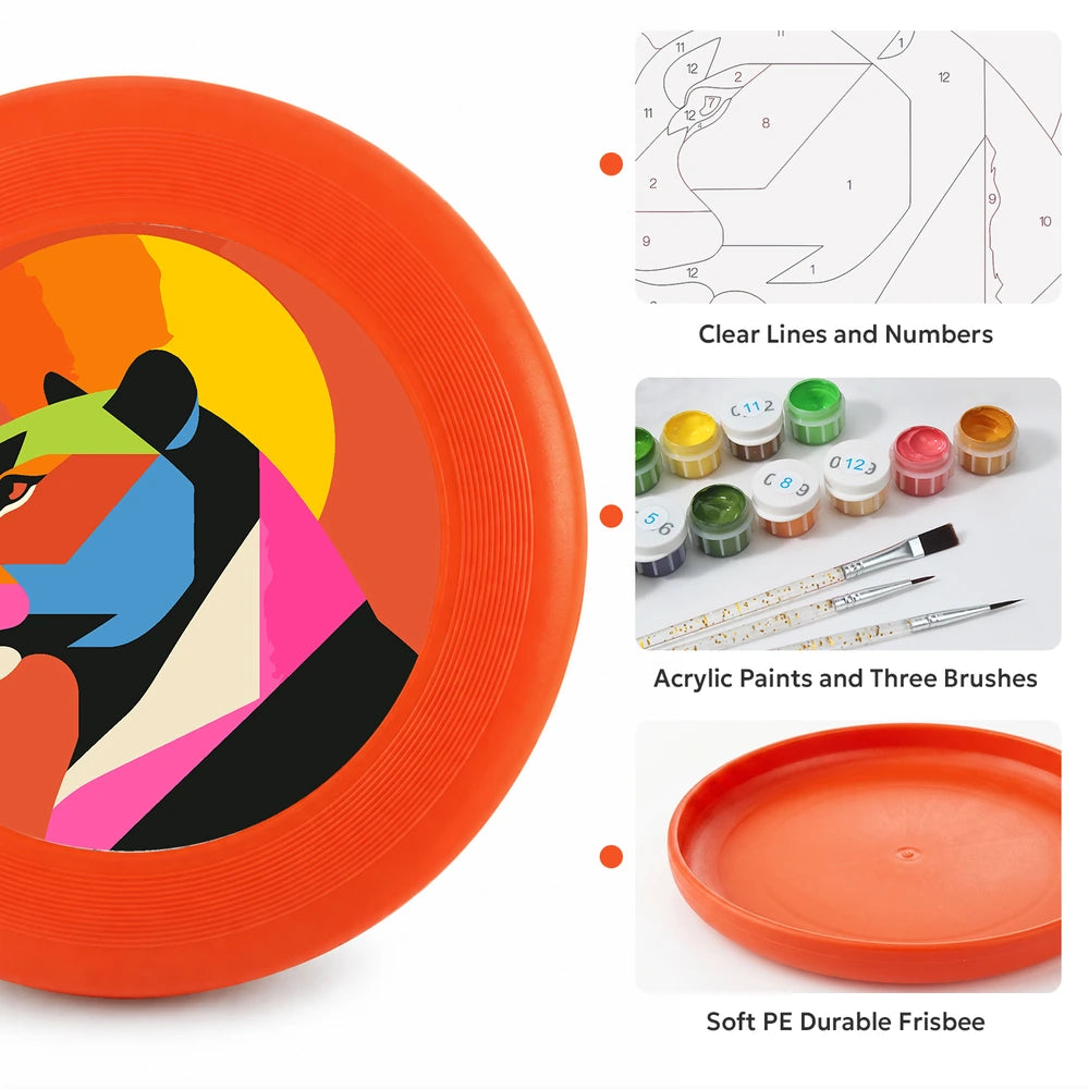Paint by Numbers - Frisbee | Geometric Panther