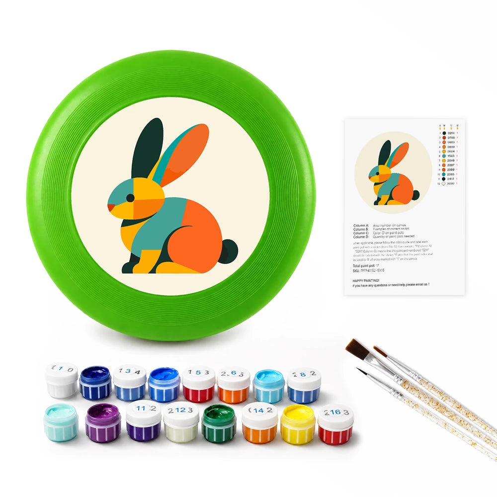 
Paint by Numbers - Frisbee | Geometric Rabbit