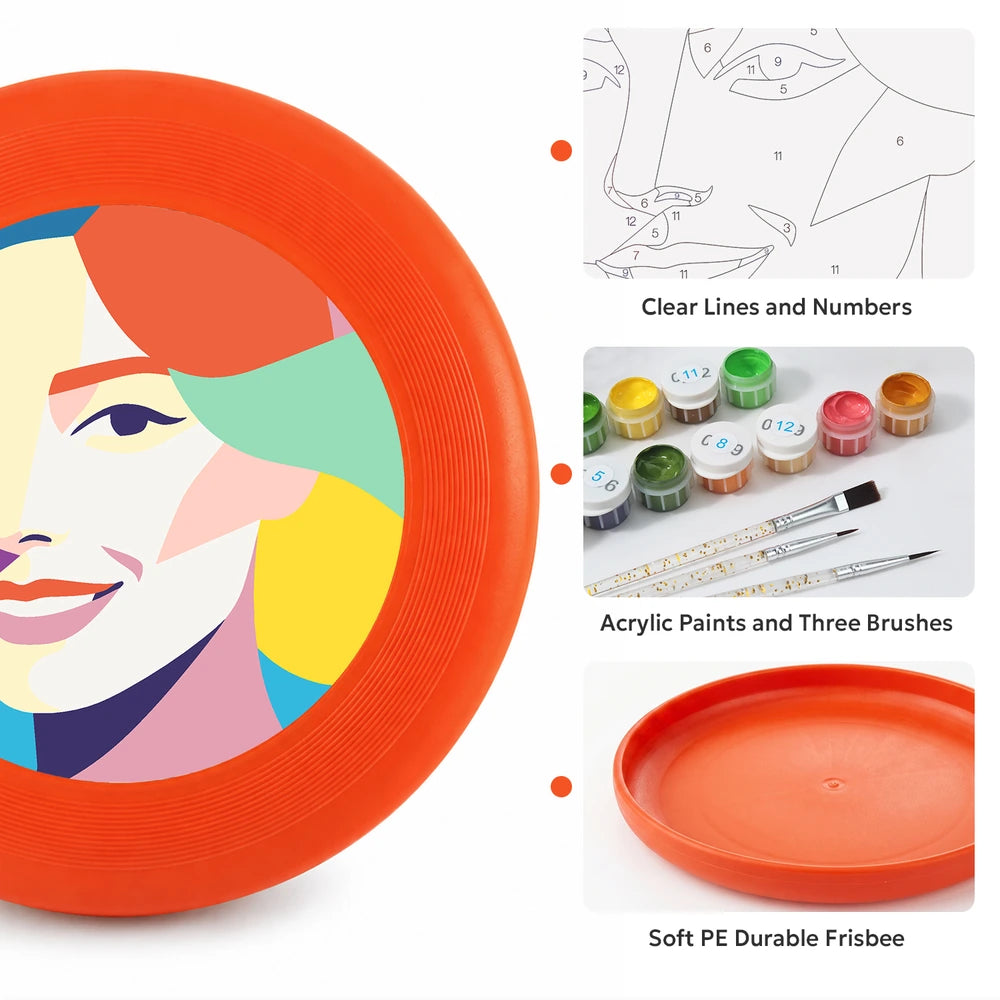 
Paint by Numbers - Frisbee | Geometric Woman Portrait