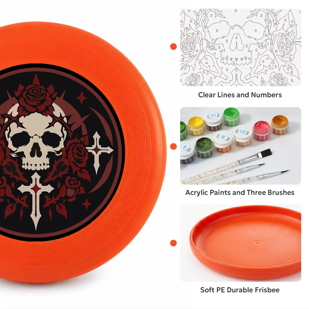 Paint by Numbers - Frisbee | Gothic Skull Crest