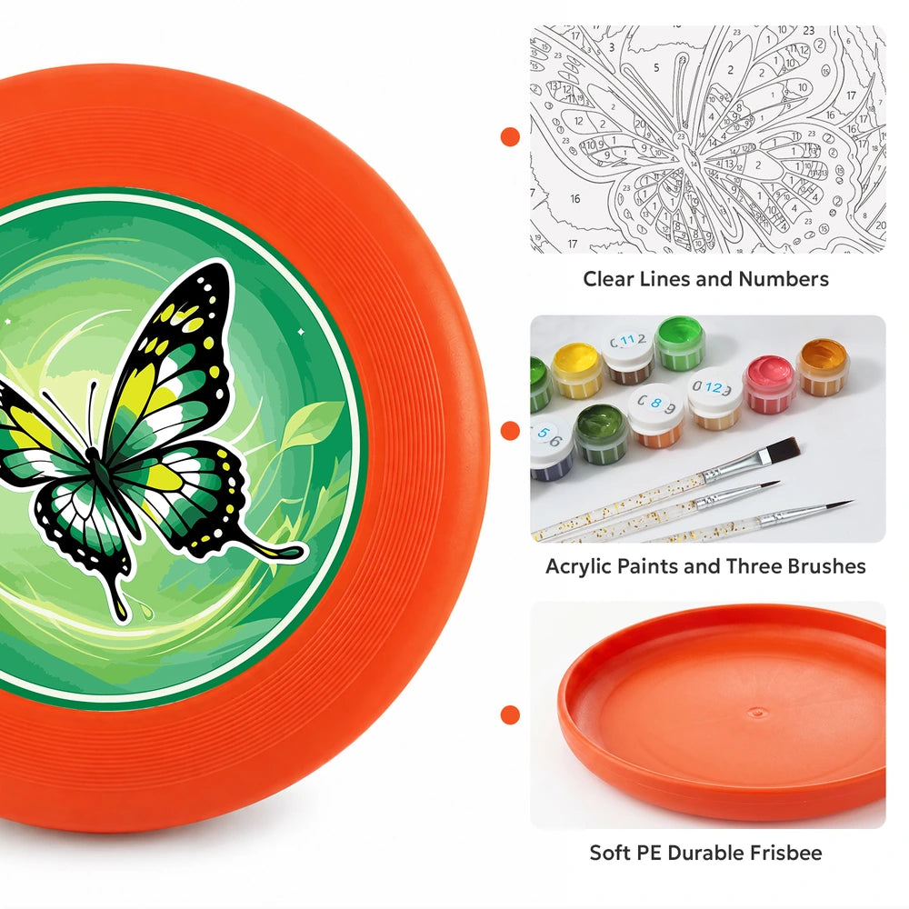 Paint by Numbers - Frisbee | Green Swallowtail on a Leaf
