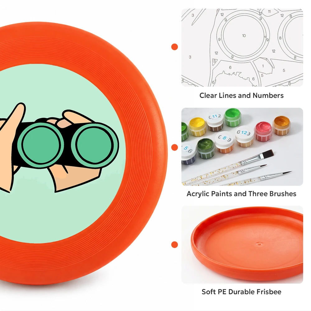
Paint by Numbers - Frisbee | Hand with Binoculars