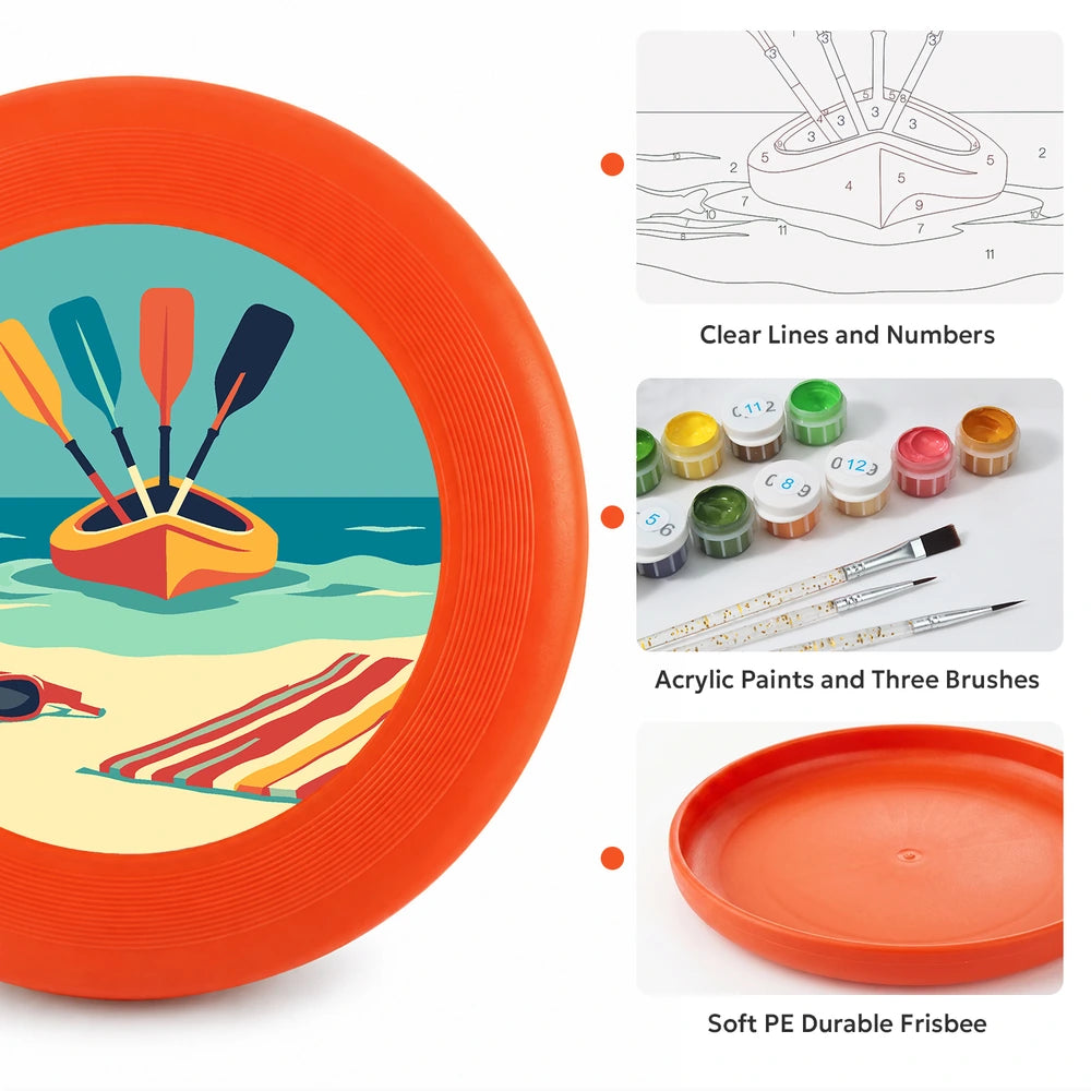 
Paint by Numbers - Frisbee | Kayak on the Beach