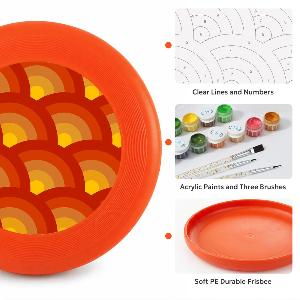 Paint by Numbers - Frisbee | Orange Scale Pattern