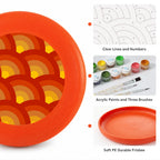 Paint by Numbers - Frisbee | Orange Scale Pattern
