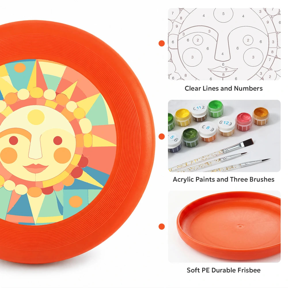 Paint by Numbers - Frisbee | Orange Sun Face