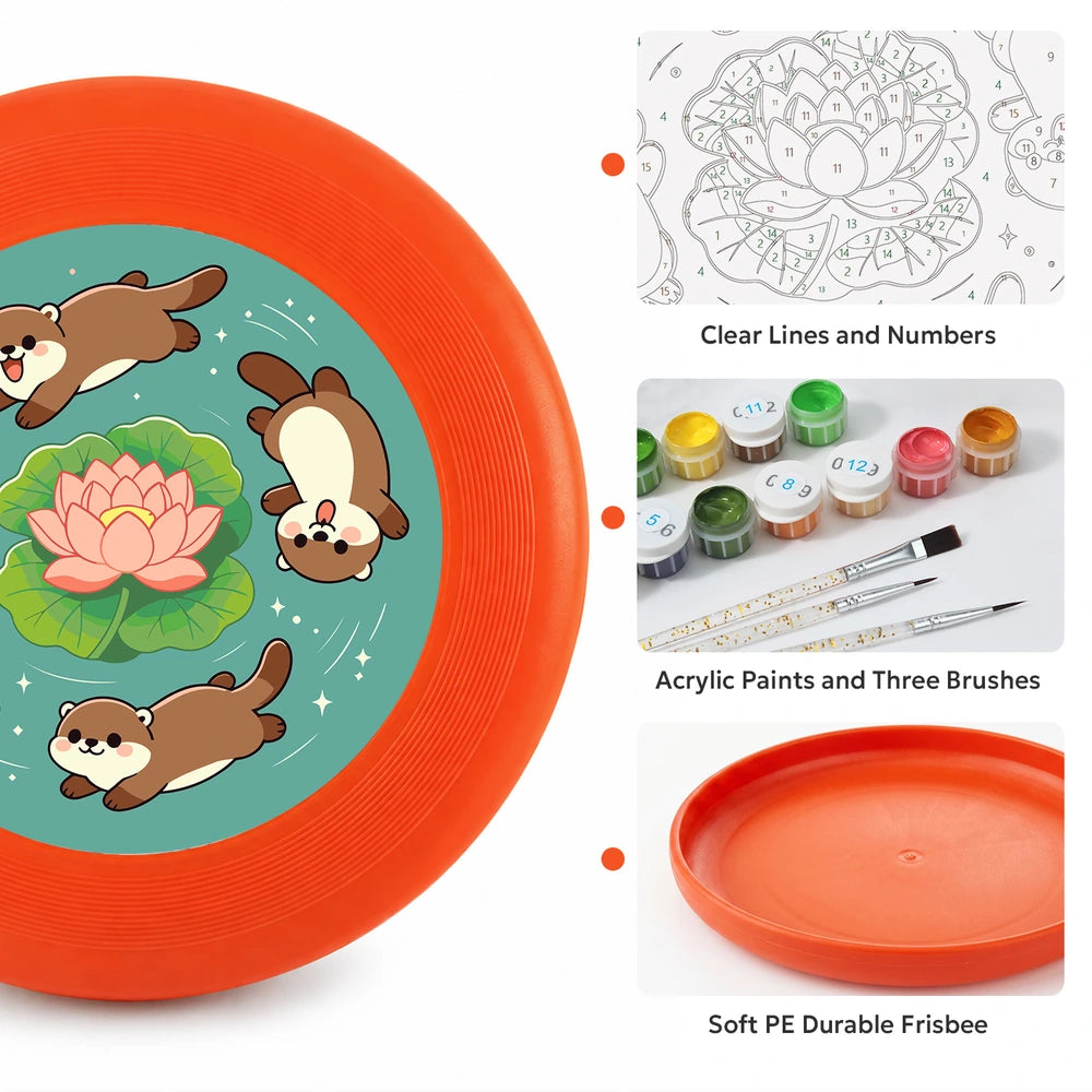 
Paint by Numbers - Frisbee | Otters and Water Lily