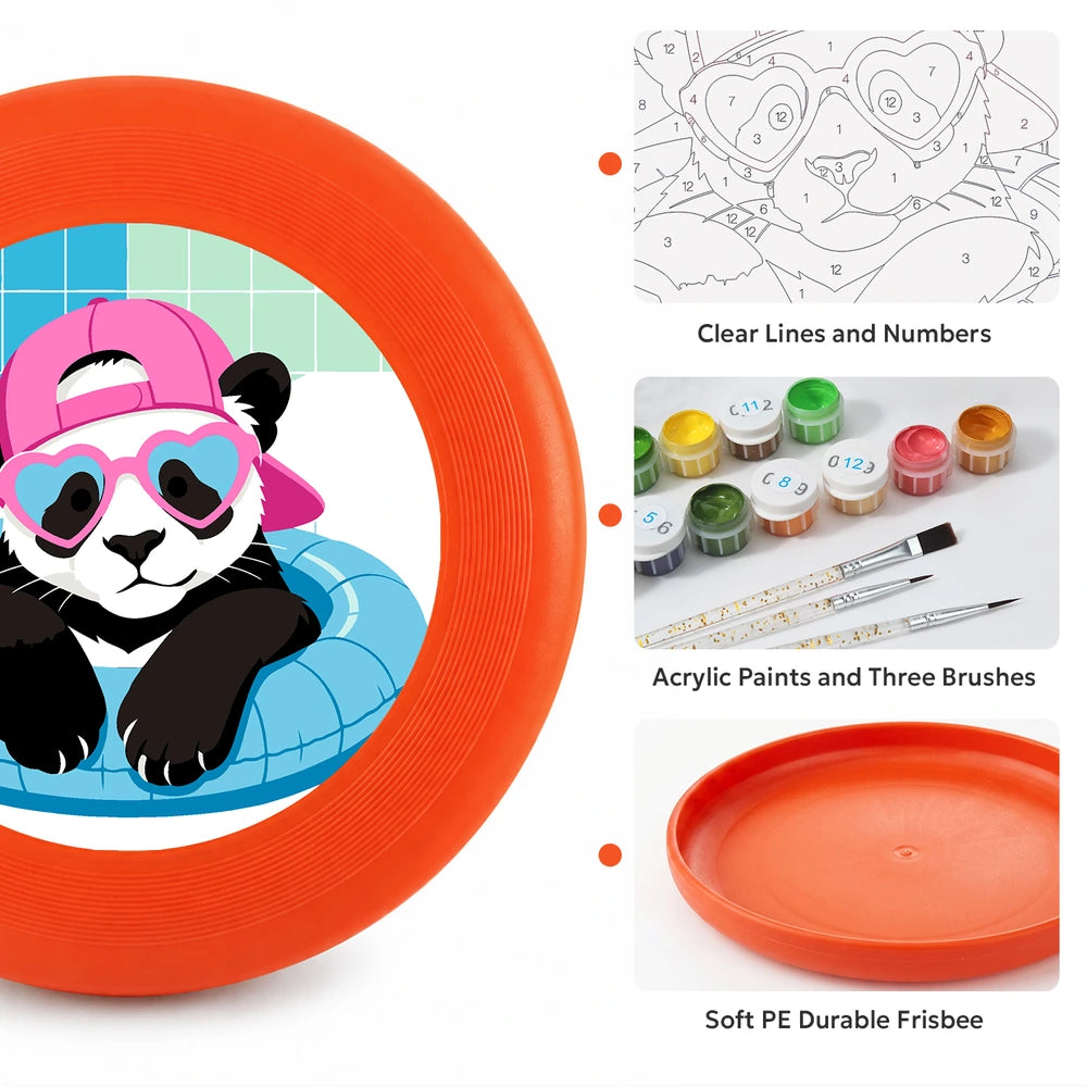 Paint by Numbers - Frisbee | Panda in a Pool Ring