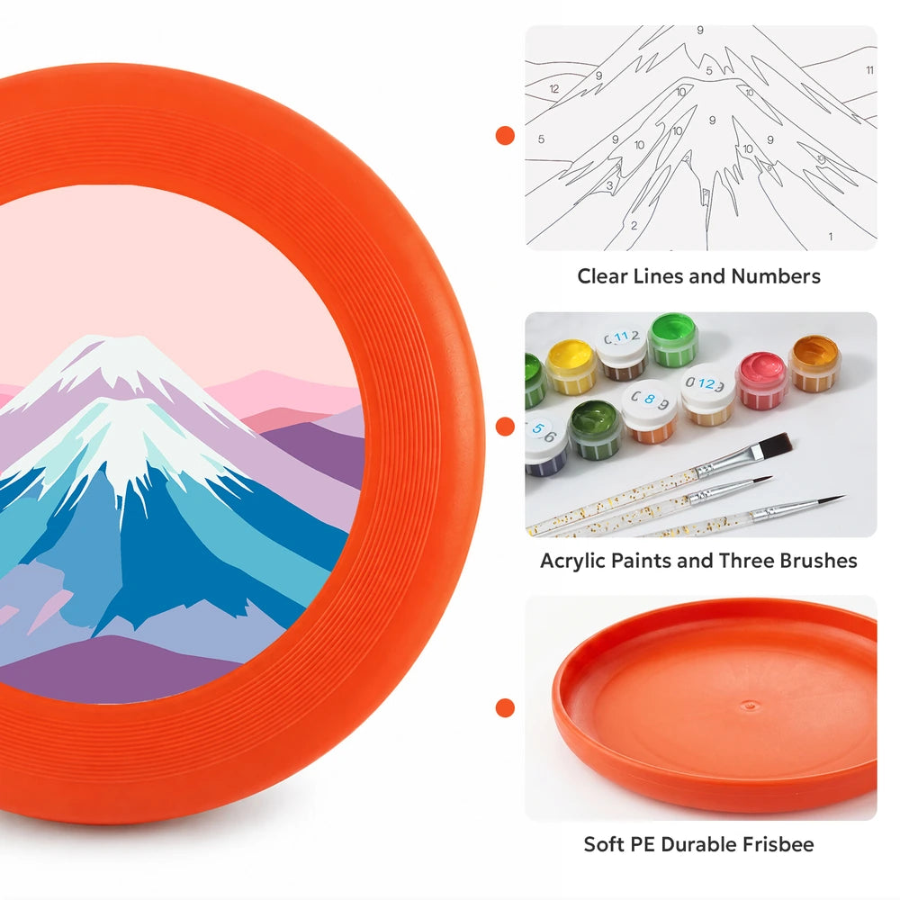 
Paint by Numbers - Frisbee | Pastel Mount Fuji