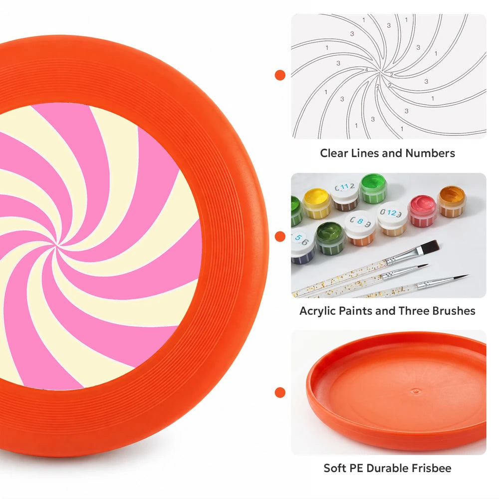 
Paint by Numbers - Frisbee | Pink Candy Swirl