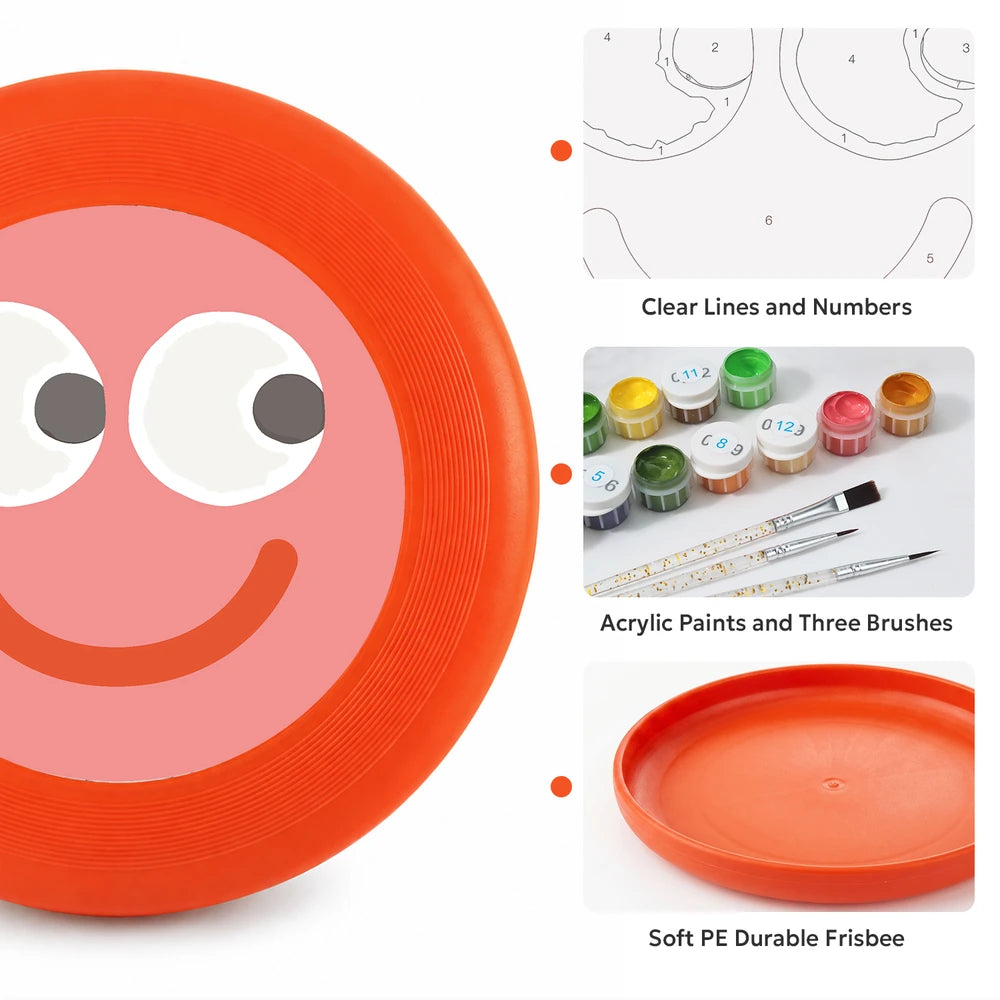 Paint by Numbers - Frisbee | Pink Smiley Face