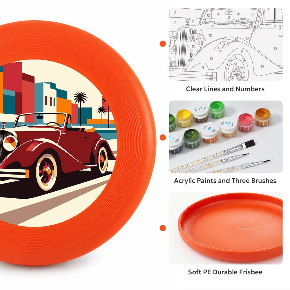 
Paint by Numbers - Frisbee | Red Vintage Car