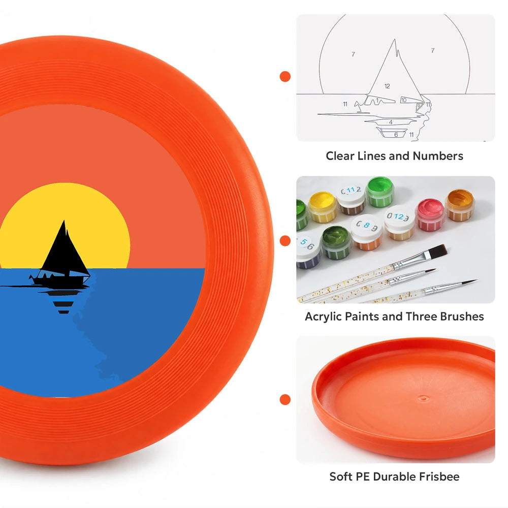 Paint by Numbers - Frisbee | Sailboat at Sunset