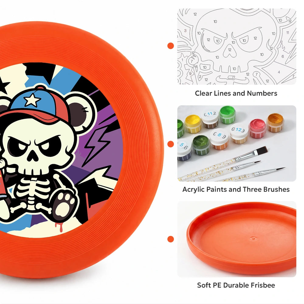 
Paint by Numbers - Frisbee | Skater Skeleton