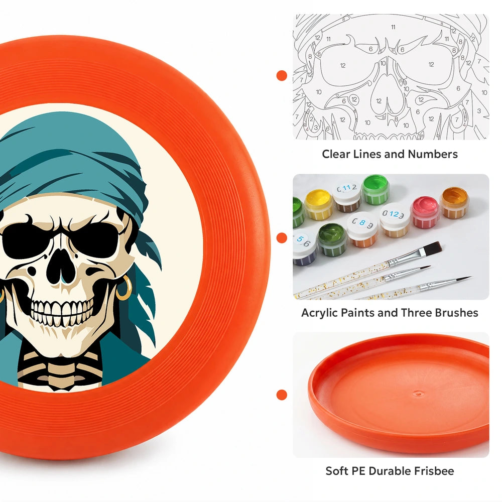Paint by Numbers - Frisbee | Skull in a Teal Bandana