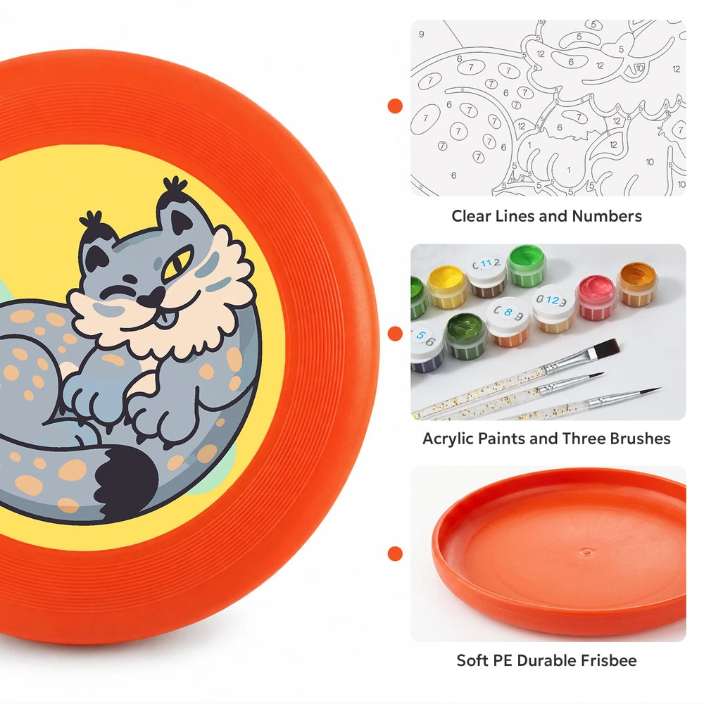 
Paint by Numbers - Frisbee | Sleeping Grey Cat