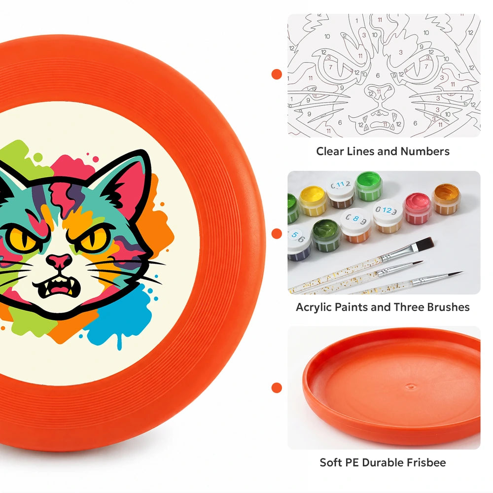 Paint by Numbers - Frisbee | Splash Art Cat