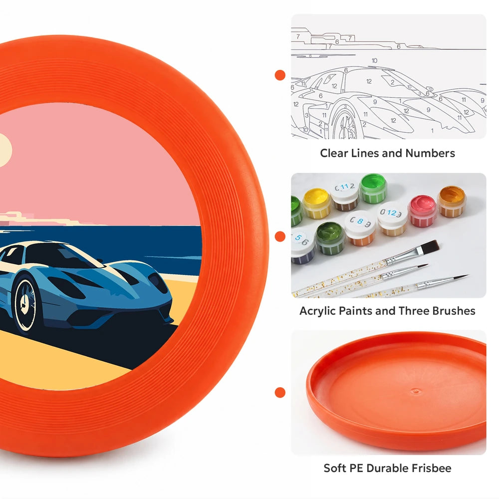 Paint by Numbers - Frisbee | Sports Car at Dusk