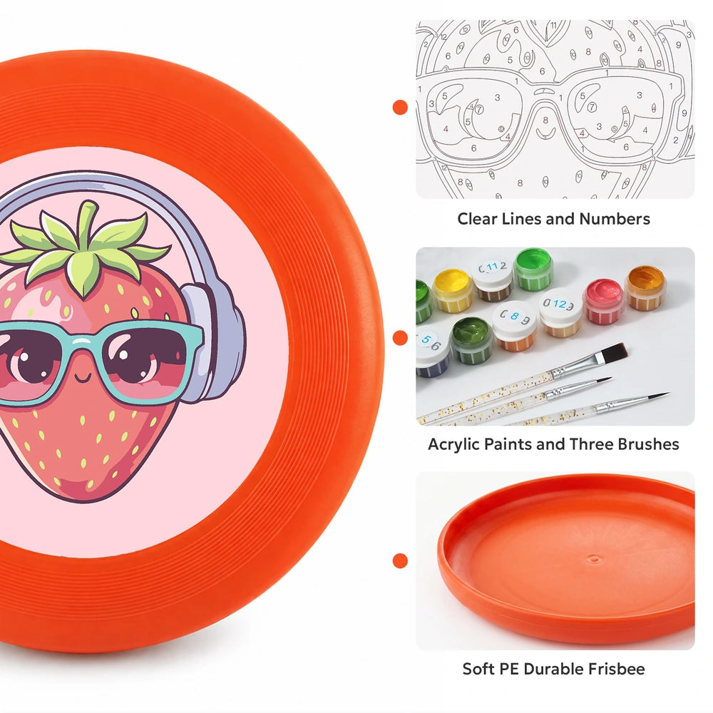 
Paint by Numbers - Frisbee | Strawberry with Headphones