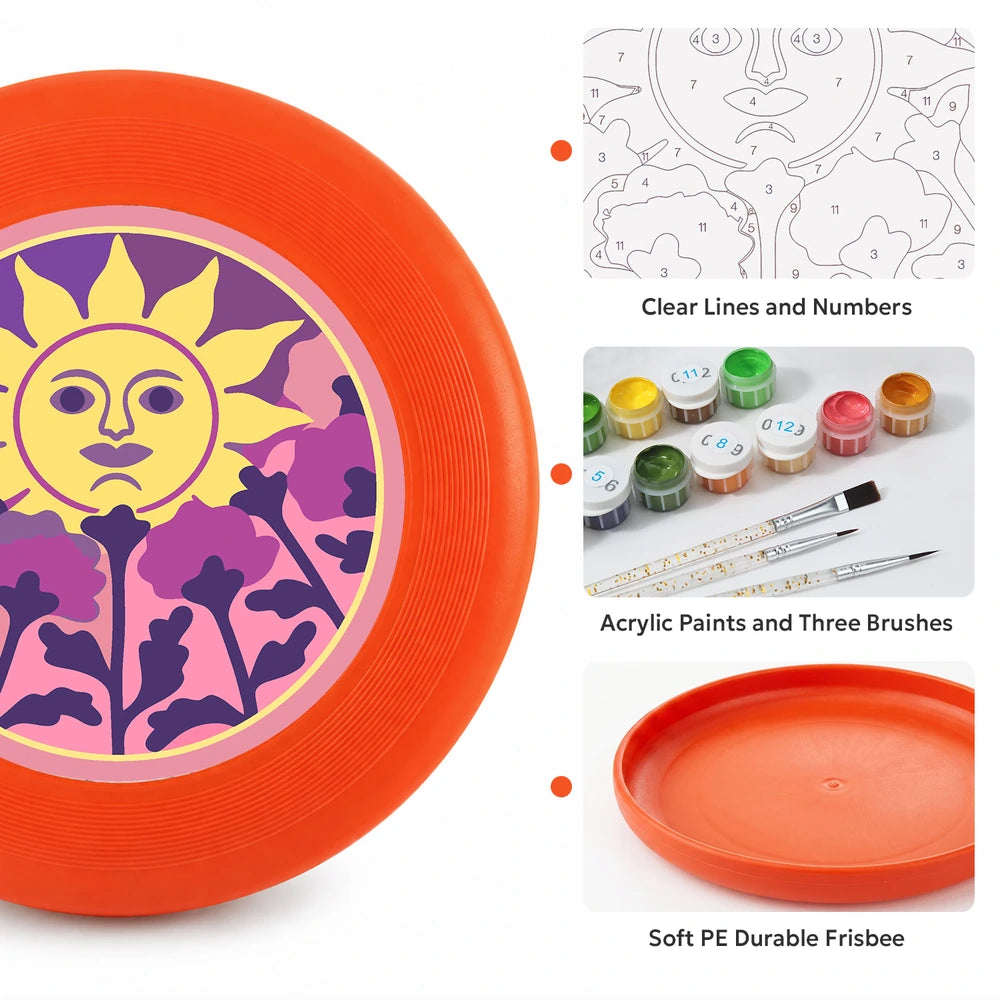 Paint by Numbers - Frisbee | Sun Face and Thistles