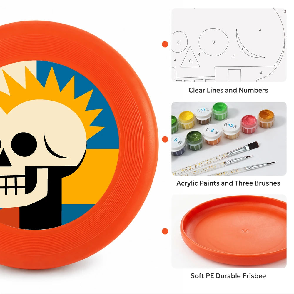 Paint by Numbers - Frisbee | Sunburst Skull
