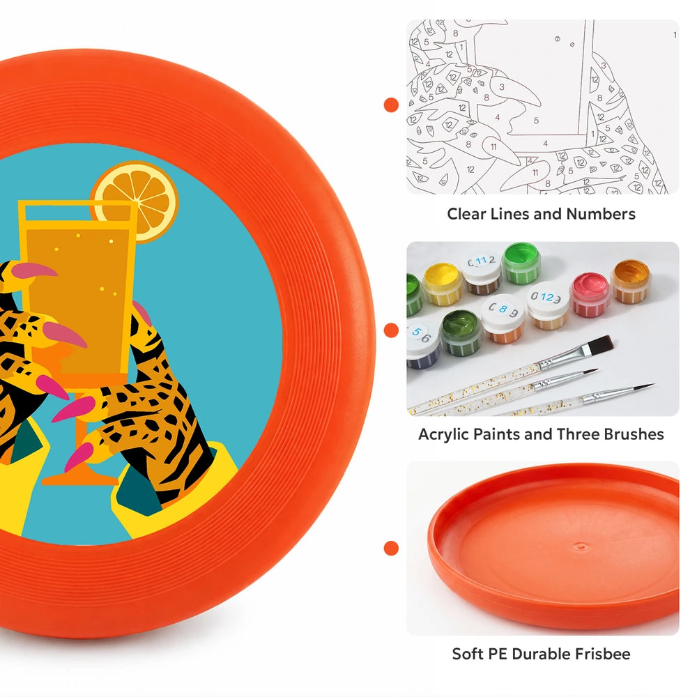 Paint by Numbers - Frisbee | Tiger with a Cocktail