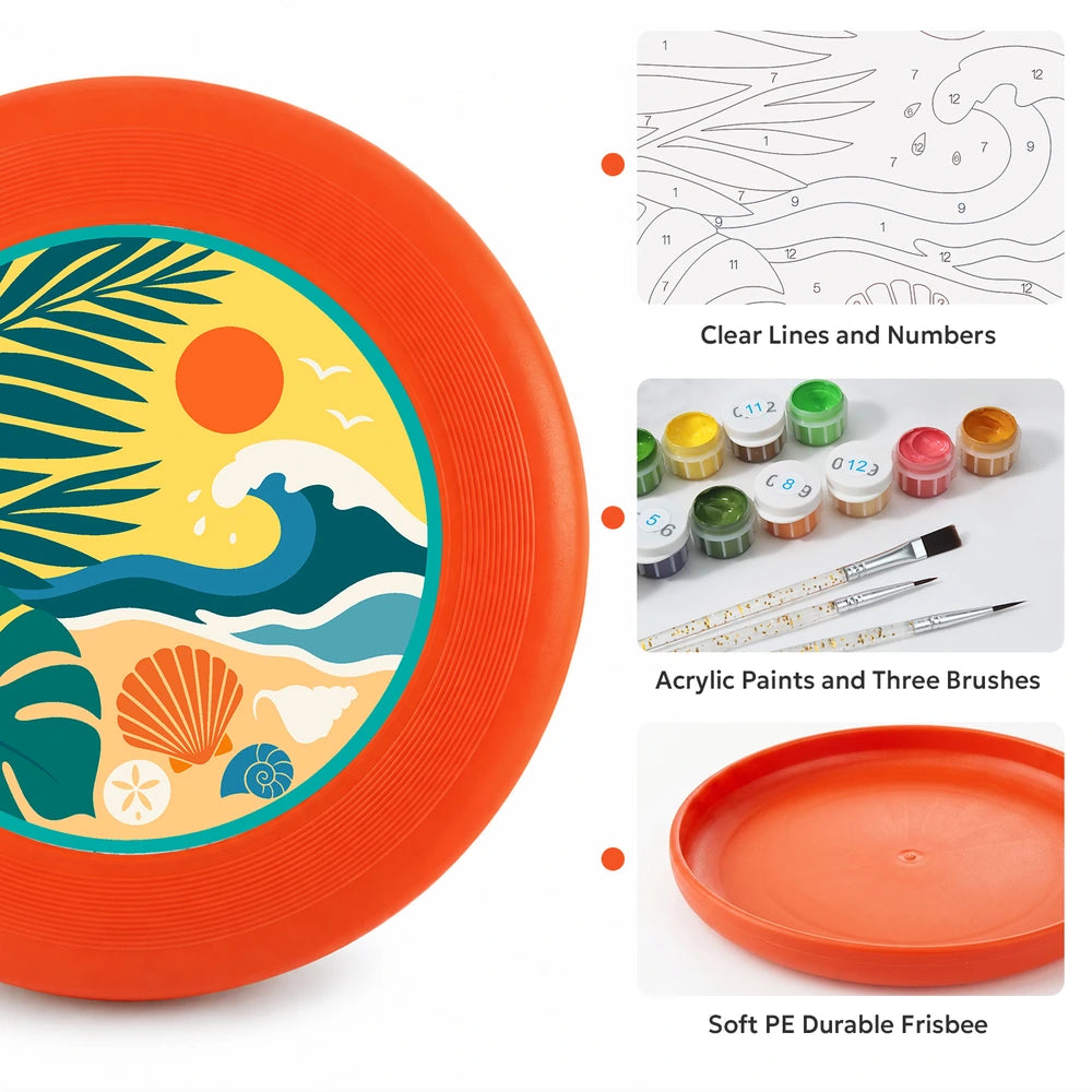 
Paint by Numbers - Frisbee | Tropical Beach Circle