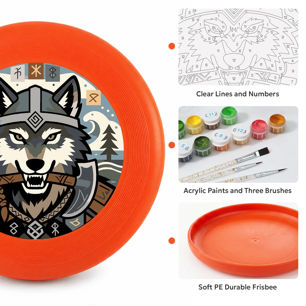 Paint by Numbers - Frisbee | Viking Wolf