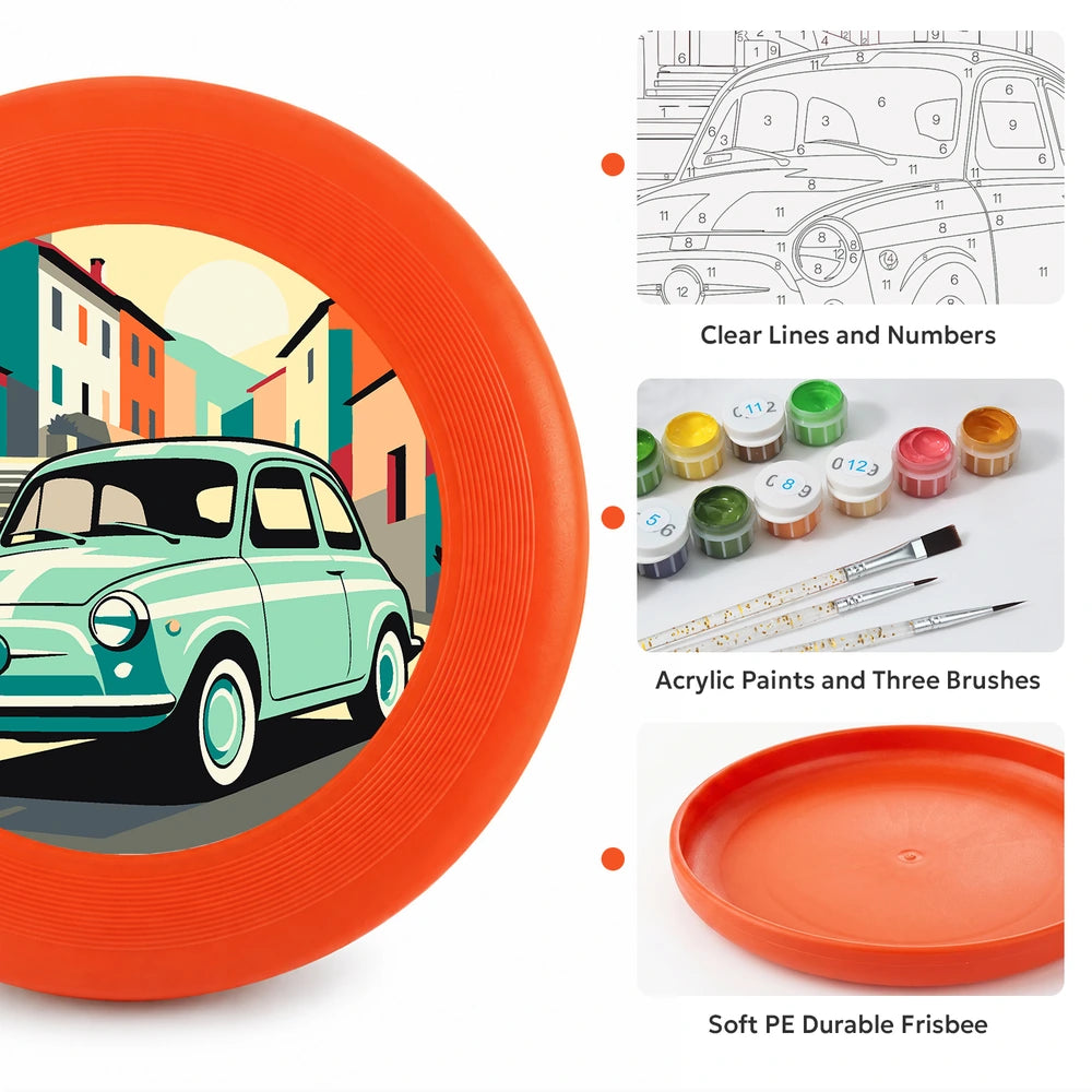Paint by Numbers - Frisbee | Vintage Car in the Village