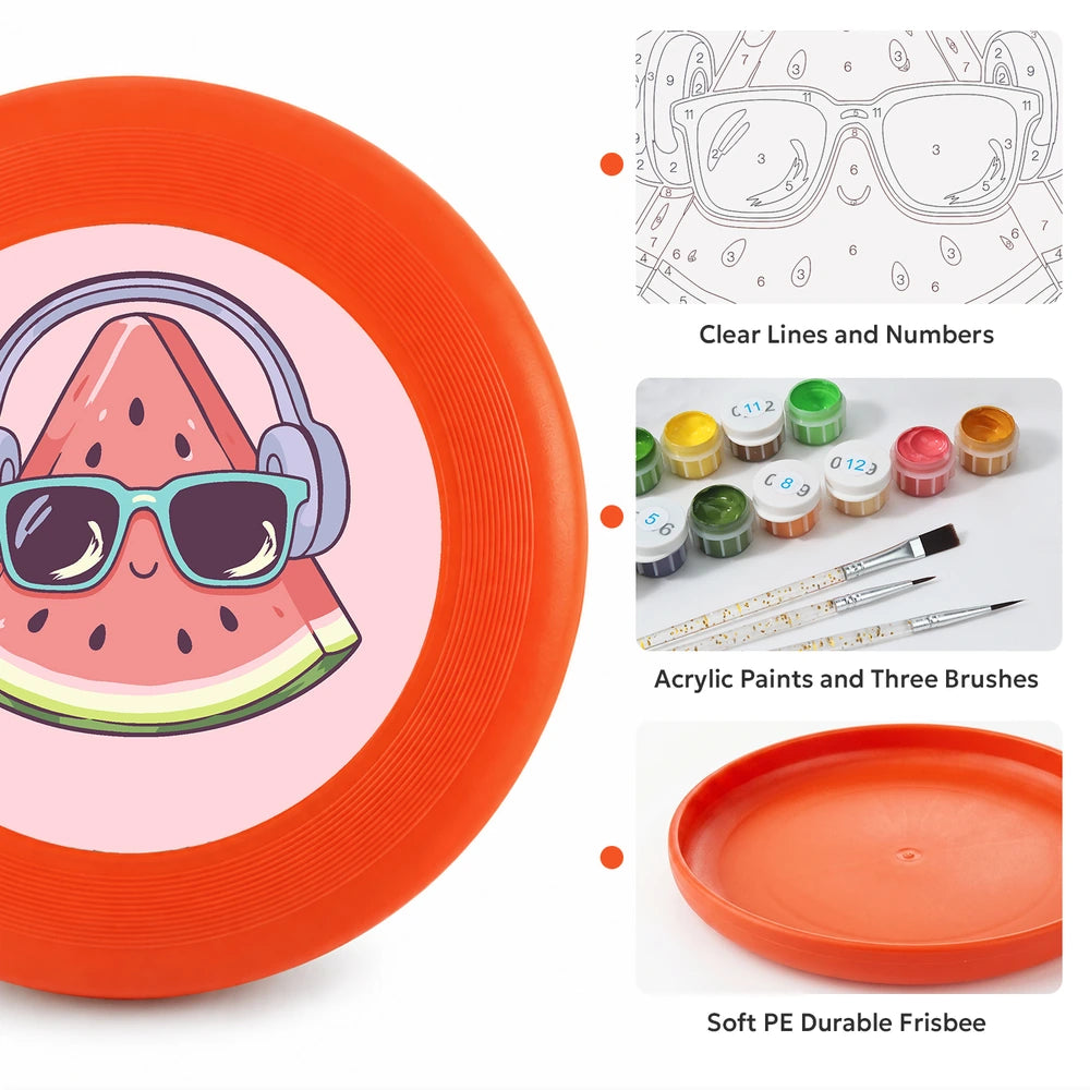 Paint by Numbers - Frisbee | Watermelon with Headphones
