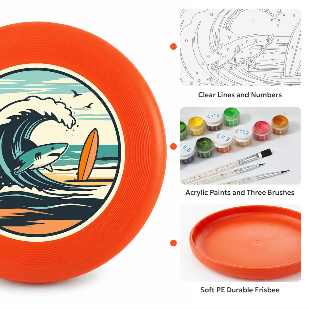 Paint by Numbers - Frisbee | Wave and Surfboard