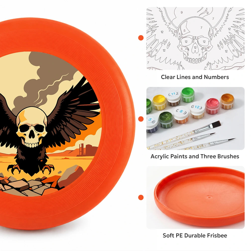 
Paint by Numbers - Frisbee | Winged Skull